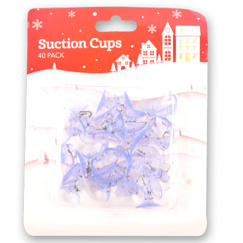 Mini Suction Cups With Hooks Transparent 40 Pack Christmas Accessories FabFinds   