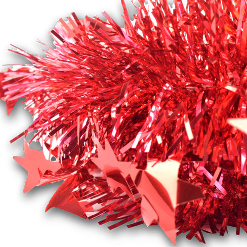 Christmas Star Garland Tinsel 2m Assorted Colours Christmas Baubles, Ornaments & Tinsel FabFinds   