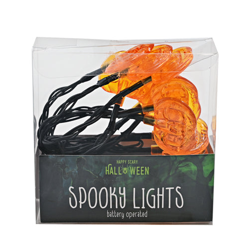 Halloween Spooky Pumpkin Lights 10 Lights Halloween Decorations FabFinds   