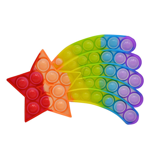 Fidget Pops Large Neon Rainbow Shooting Star Toys Toy Mania   