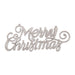 Glitter Merry Christmas Hanging Sign Assorted Colours Christmas Decorations Snow White Silver  