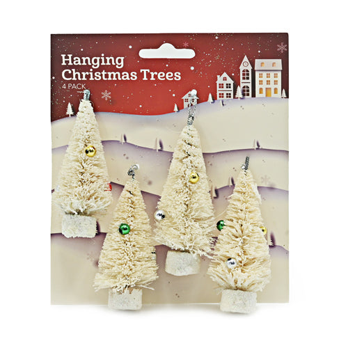 Hanging Christmas Tree Decorations Assorted Colours Christmas Decorations FabFinds White  
