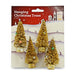 Hanging Christmas Tree Decorations Assorted Colours Christmas Decorations FabFinds Gold  