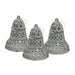Glitter Bell Christmas Decorations 3 Pk Assorted Colours Christmas Baubles, Ornaments & Tinsel FabFinds Silver  