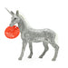 Sparkling Glitter Unicorn Christmas Decoration Assorted Colours Christmas Festive Decorations FabFinds Silver  