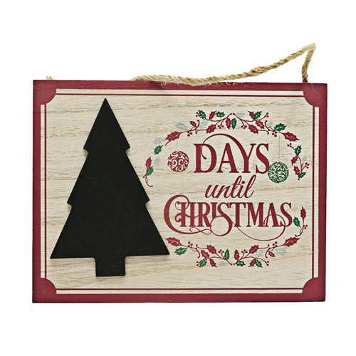 Christmas Countdown Hanging Wall Plaque Christmas Festive Decorations FabFinds Days until Christmas  
