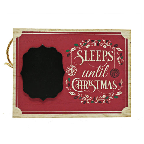 Christmas Countdown Hanging Wall Plaque Christmas Festive Decorations FabFinds Sleeps until Christmas  