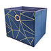 Home Collection Velvet Geometric Pattern Storage Box Storage Boxes FabFinds Blue & Gold  
