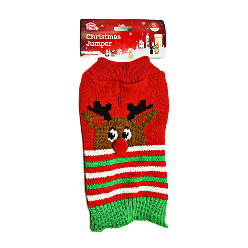 Christmas Jumpers For Pets Assorted Designs and Sizes Christmas Gifts for Dogs FabFinds Small-Reindeer  
