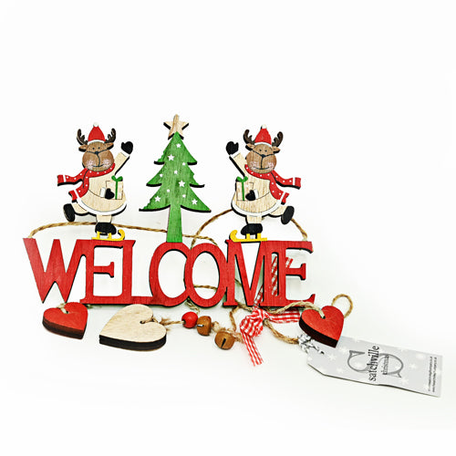 Hanging Welcome Christmas Sign Christmas Decoration The Satchville Gift Company   
