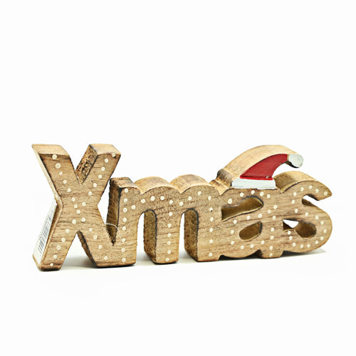 Wooden XMAS Word Decoration Christmas Decorations The Satchville Gift Company   