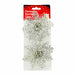 Christmas Glitter Clip Decorations 2 Pk Christmas Baubles, Ornaments & Tinsel FabFinds flower1-silver  
