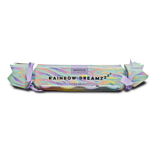Rainbow Dreamz Scented Bath Fizzers Cracker 4 Pk Bath bombs FabFinds   