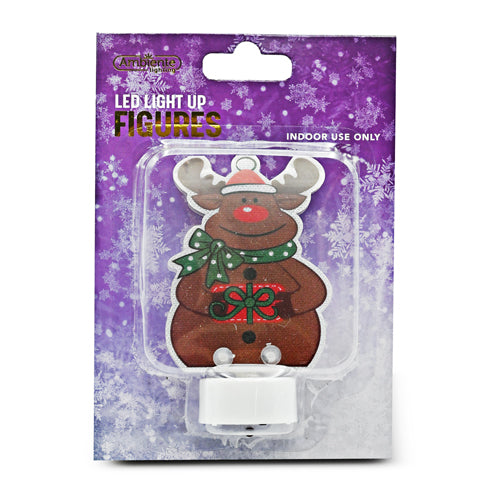 Mini LED Light Up Christmas Figures Assorted Styles Christmas Decoration Ambiente lighting Reindeer  
