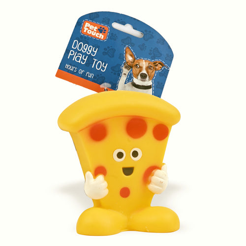 Squeaky Pizza Party Dog Toys Assorted Designs Dog Toys Pet Touch Pepperoni Pizza  