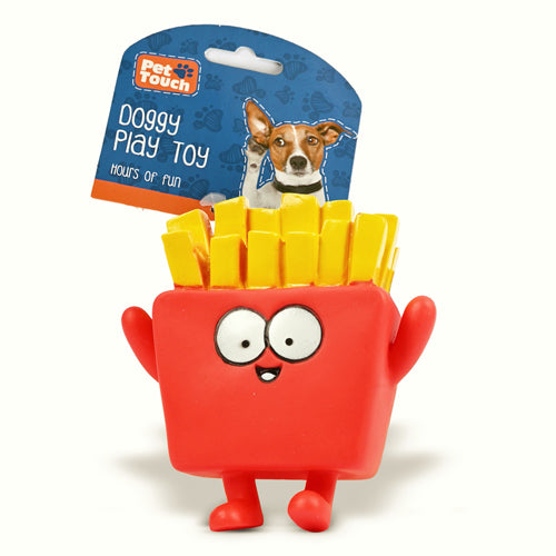 Squeaky Pizza Party Dog Toys Assorted Designs Dog Toys Pet Touch Box Of Fries  