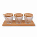 Woolf & Baker Glass & Bamboo Lid 3 Piece Storage/Serving Set Kitchen Accessories Woolf & Baker   