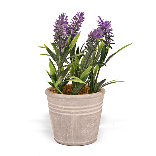 In Bloom Lavender In Pot Artificial Plant Plant Pots & Planters FabFinds   