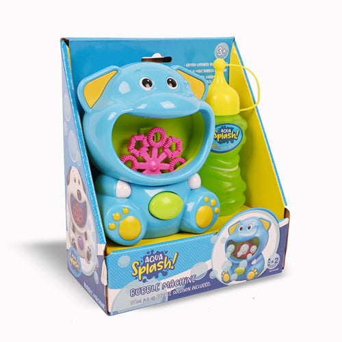 Aqua Splash Blue Elephant Bubble Machine Toys FabFinds   