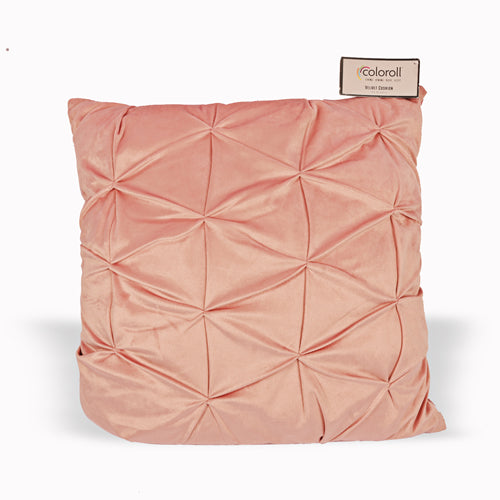 Coloroll Pink Velvet Cushion 50cm x 50cm Cushions Coloroll   