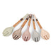Bamboo Melamine Salad Spoon & Fork Set Assorted Colours Kitchen Accessories FabFinds   