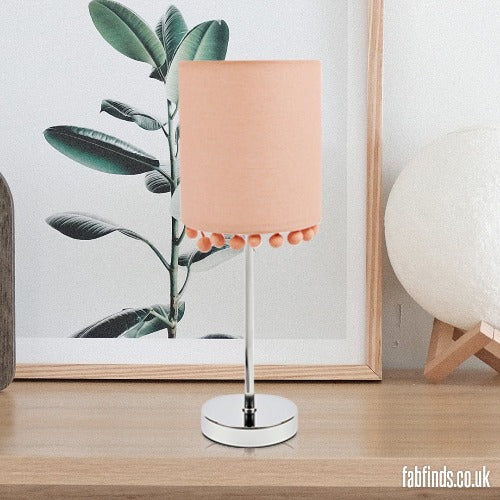 Home Collection Blush Pink Pom Pom Table Lamp Home Lighting Home Collection   