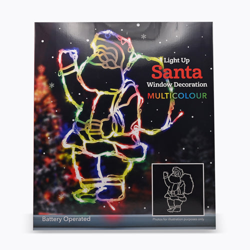 Light Up Santa Window Festive Decoration — FabFinds