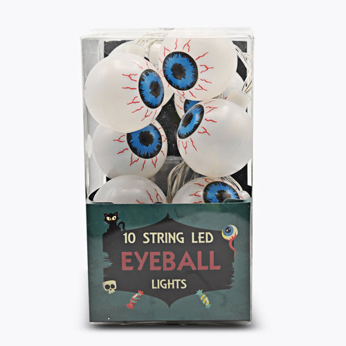 10 String LED Eyeball Lights Halloween Decorations FabFinds   