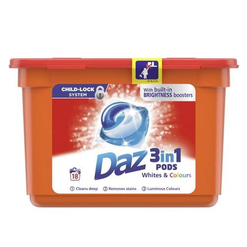 Daz 3 In 1 Laundry Detergent Capsules 18W Laundry - Detergent Daz   