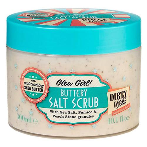 Dirty Works Glow Girl Buttery Salt Scrub 300ml Shower Gel & Body Wash dirty works   