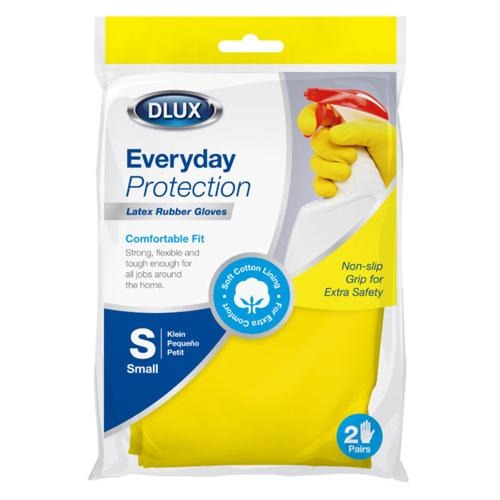Dlux Everyday Protection Latex Rubber Gloves S/M/L Hygiene Gloves Dlux Small  