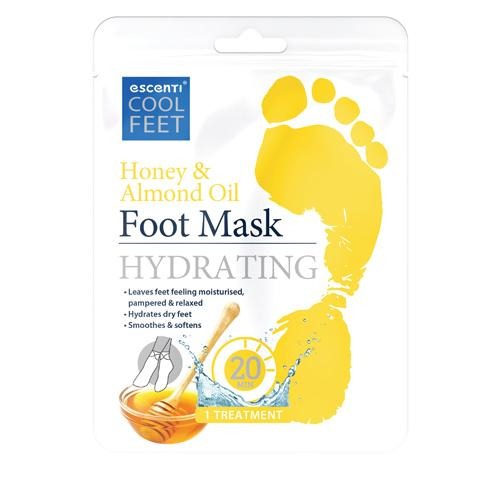 Escenti Cool Feet Honey & Almond Oil Foot Mask 1 Treatment Foot Care Escenti   