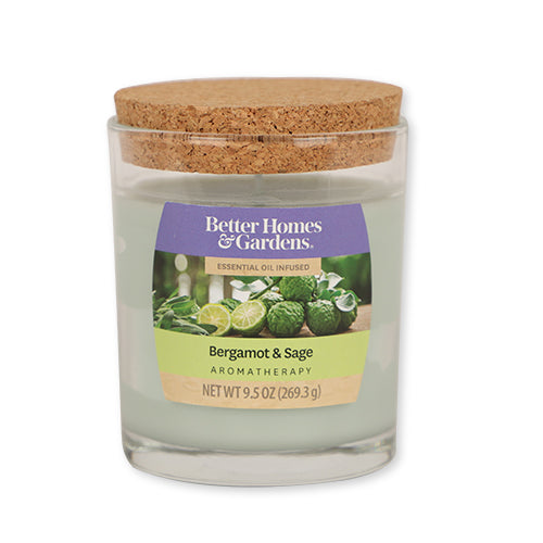 Better Homes & Gardens Bergamot & Sage Candle 9.50z Candles better homes & gardens   