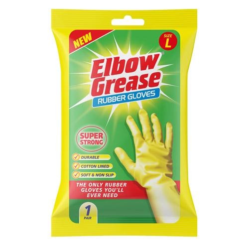 Elbow Grease Rubber Gloves Assorted Sizes Rubber Gloves Elbow Grease Large  