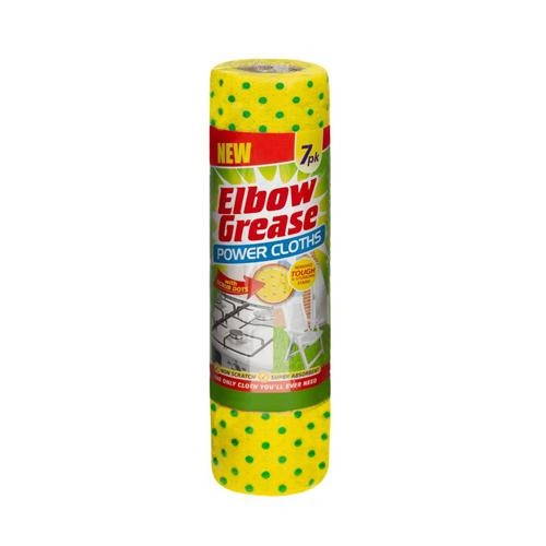 Elbow Grease Power Cloths 7pk Cloths, Sponges & Scourers Elbow Grease   