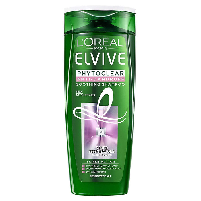 L'Oréal Paris Elvive Phytoclear Anti Dandruff Soothing Shampoo Sensitive Hair 500ml Shampoo & Conditioner L'Oreal   