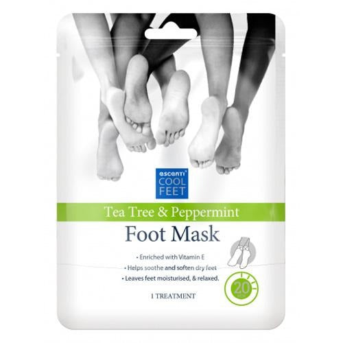 Escenti Cool Feet Tea Tree & Peppermint Foot Mask 1 x Treatment Foot Care Escenti   