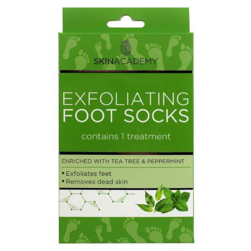 Skin Academy Exfoliating Foot Socks Tea Tree & Peppermint Foot Care skin academy   
