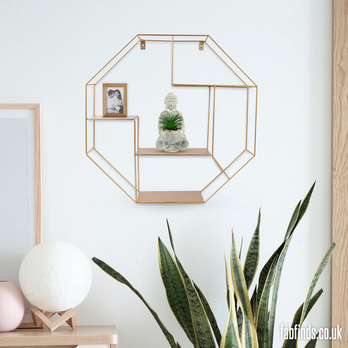 Amazing Hexagon Shelf Ideas to Style Your Home Walls