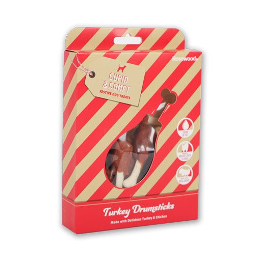 Rosewood Festive Dog Treats Turkey Drumsticks 160g FabFinds