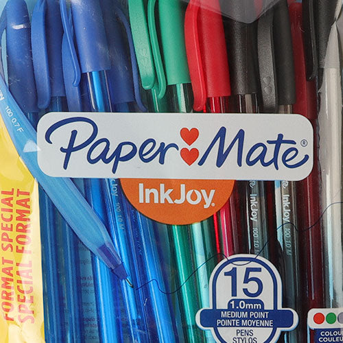 Paper Mate Ink Joy Medium Ballpoint Pens 15 Pk Pens paper mate   