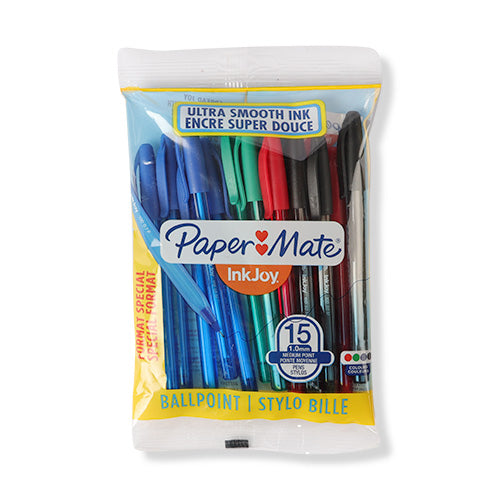 Paper Mate Ink Joy Medium Ballpoint Pens 15 Pk Pens paper mate   
