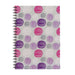 A4 Wiro Bound Lined Patterned Notebook Notebooks & Notepads FabFinds Spotty  