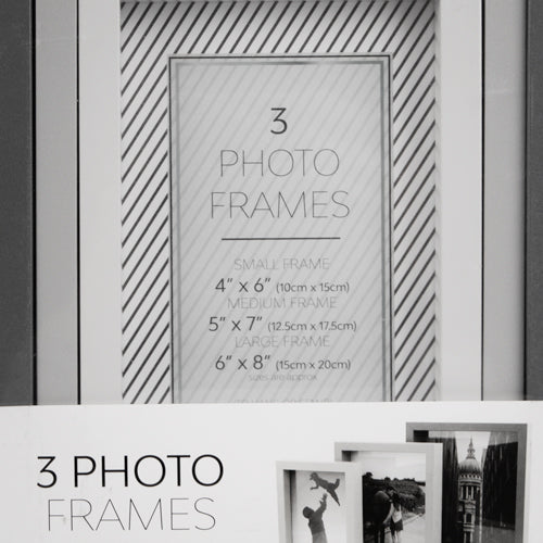 3 Grey Hanging Photo Frames Picture Frames FabFinds   