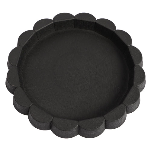 For the Love Of Gardening Medium Crimp Saucer Assorted Colours 24cm Gardening Accessories FabFinds Black  