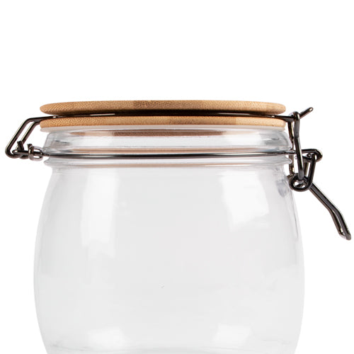 Woolf & Baker Kitchen Storage Jar with Bamboo Lid 450ml Kitchen Storage woolf & baker   