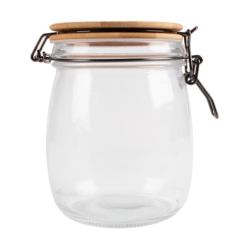 Woolf & Baker Glass Storage Jar with Bamboo Lid 700ml Food Storage woolf & baker   