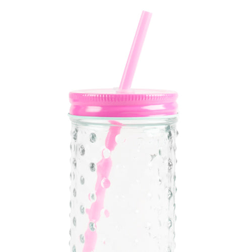 Bubble Mason Glass Jars Assorted Colours Drinkware FabFinds   