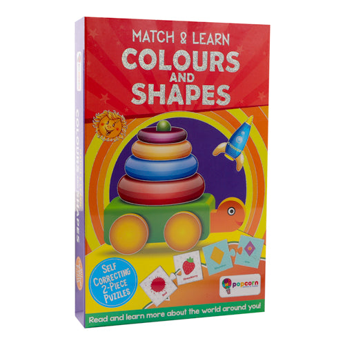 Match & Learn Colours And Shapes 2-Piece Puzzle Set Games & Puzzles popcorn games & puzzles   