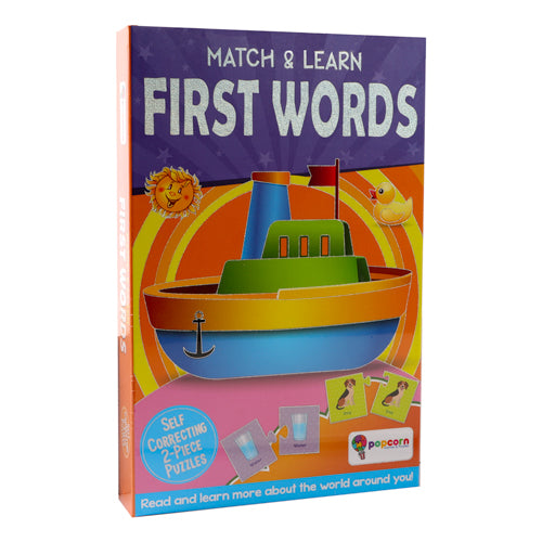 Match & Learn First Words 2-Piece Puzzle Set Games & Puzzles popcorn games & puzzles   